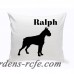 JDS Personalized Gifts Personalized Boxer Classic Silhouette Throw Pillow JMSI2515